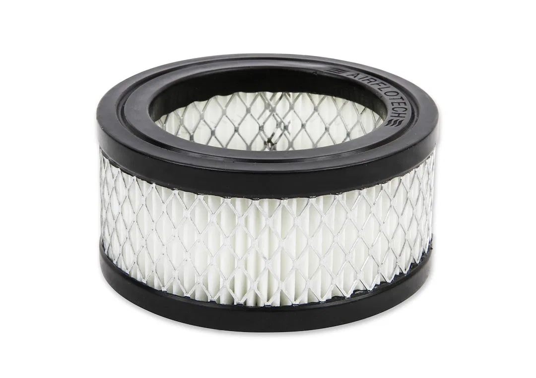 1489A – MR GASKET Air Filter, White Paper Element Round 4 Inch Outside Diameter x 2 Inch Height